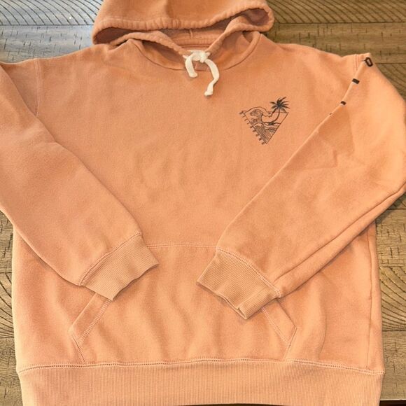 Billabong Peach Hoodie with Black Logo - Picture 3 of 16